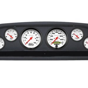 1960-63 Chevy Truck 6 Gauge Black Dash Panel with Phantom Electric Gauge Bundle