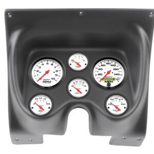 1967-68 Chevy Camaro 6 Gauge Black Dash Panel with Phantom Electric Gauge Bundle