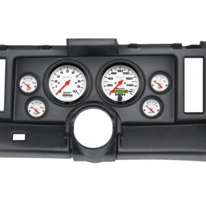 1969 Chevy Camaro 6 Gauge Black Dash Panel with Phantom Electric Gauge Bundle
