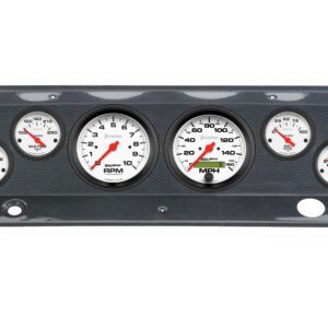 1964 Chevy Truck 6 Gauge Carbon Fiber Dash Panel with Phantom Electric Gauge Bundle