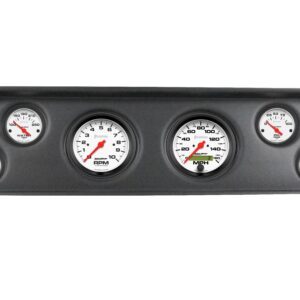 1965-66 GMC Truck 6 Gauge Black Dash Panel with Phantom Electric Gauge Bundle