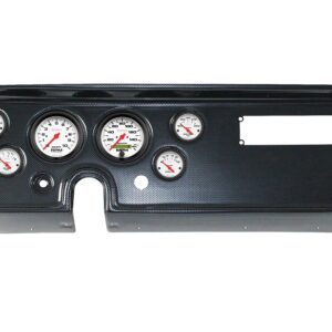 1967 Pontiac GTO / LeMans 6 Gauge Carbon Fiber Dash Panel with Phantom Electric Gauge Bundle