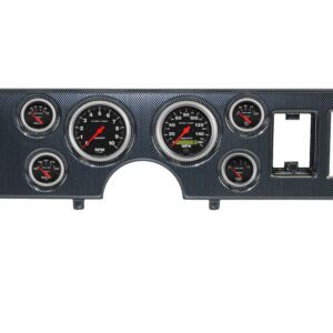 1979-86 Ford Mustang 6 Gauge Carbon Fiber Dash Panel with Sport Comp Electric Gauge Bundle