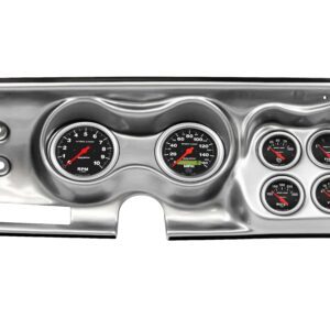 1971-74 Mopar B-Body 6 Gauge Brushed Aluminum Dash Panel with Sport Comp Electric Gauge Bundle