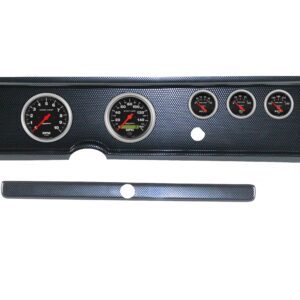 1964 Chevelle 6 Gauge Carbon Fiber Dash Panel with 3-3/8" Sport Comp Electric Gauge Bundle