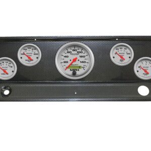 1964 Chevy Truck 5 Gauge Carbon Fiber Dash Panel with Ultra-Lite Electric Gauge Bundle