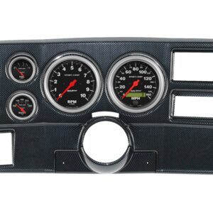 1984-87 Chevy / GMC CK Truck 5" Carbon Fiber Dash Panel with Sport Comp Electric Gauge Bundle with AC VENTS