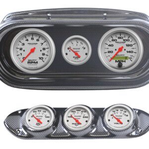 1965 Chevy II / Nova 6 Gauge Carbon Fiber Dash Panel with Ultra-Lite Electric Gauge Bundle
