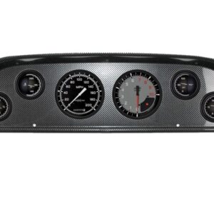 1957-60 Ford Truck Carbon Fiber Dash Panel with AutoCross Gray Gauges