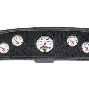 1961-66 Ford Truck 5 Gauge Carbon Fiber Dash Panel with Phantom Electric Gauge Bundle