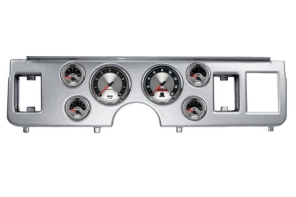 1979-86 Ford Mustang Brushed Aluminum Dash Panel with American Muscle Electric Gauges