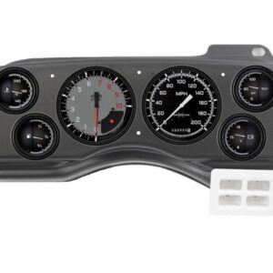 1987-89 Ford Mustang Black Dash Panel with AutoCross Gray Gauges