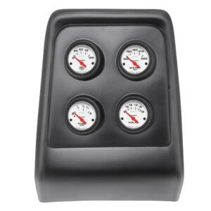1967-68 GM Center 4 Gauge Black 2-1/16" Dash Panel with Phantom Electric Gauge Bundle