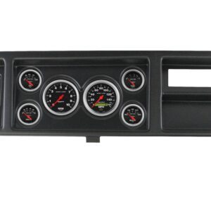 1973-79 Ford Truck 6 Gauge Black Dash Panel with Sport Comp Electric Gauge Bundle with AC VENTS
