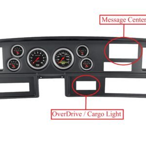 1981-93 Dodge Truck 3-3/8" Black Dash Panel with Sport Comp Electric Gauge Bundle