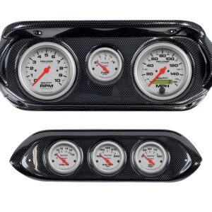 1965 Chevy II / Nova 6 Gauge Carbon Fiber Dash Panel (Alternate Style) with Ultra-Lite Electric Gauge Bundle